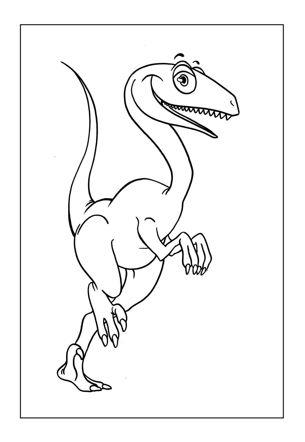 Desenho de Velociraptor para colorir