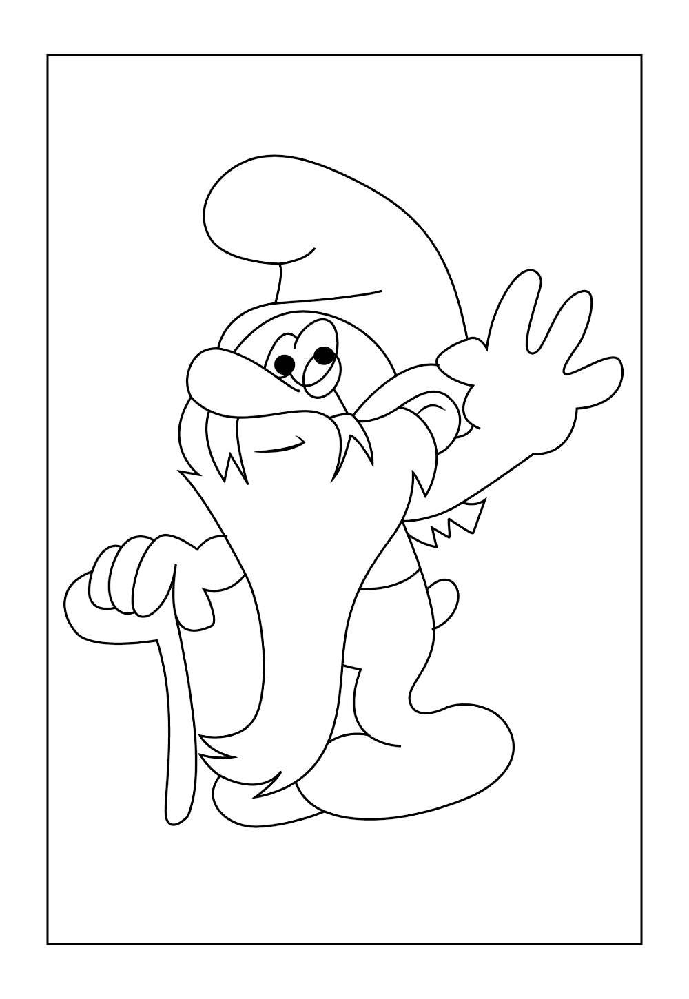 Desenho de Papai Smurf para colorir