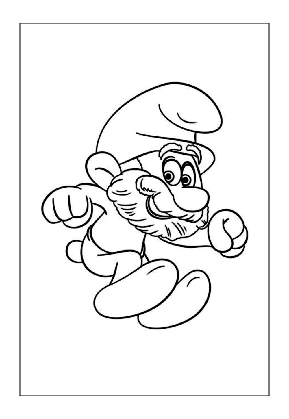 Desenho de Papai Smurf para imprimir