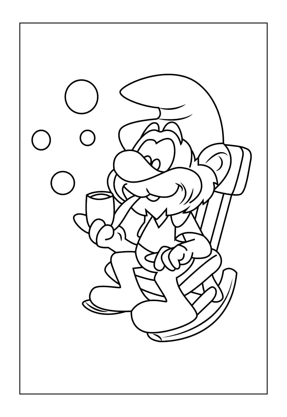 Papai Smurf para colorir