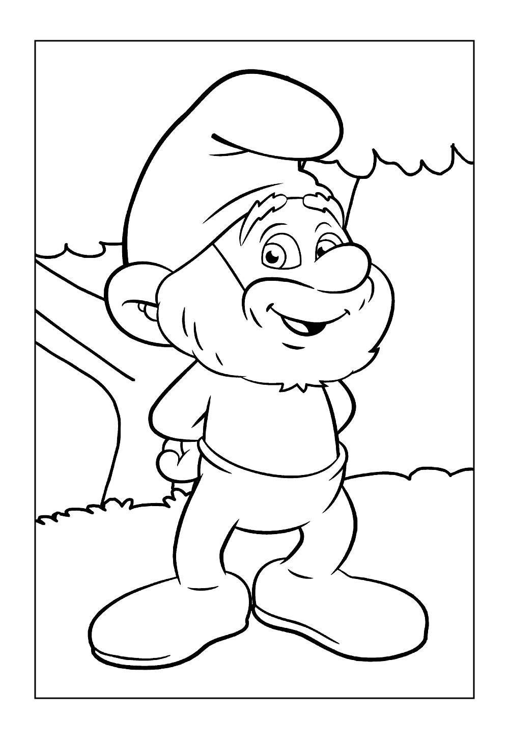 Papai Smurf para pintar