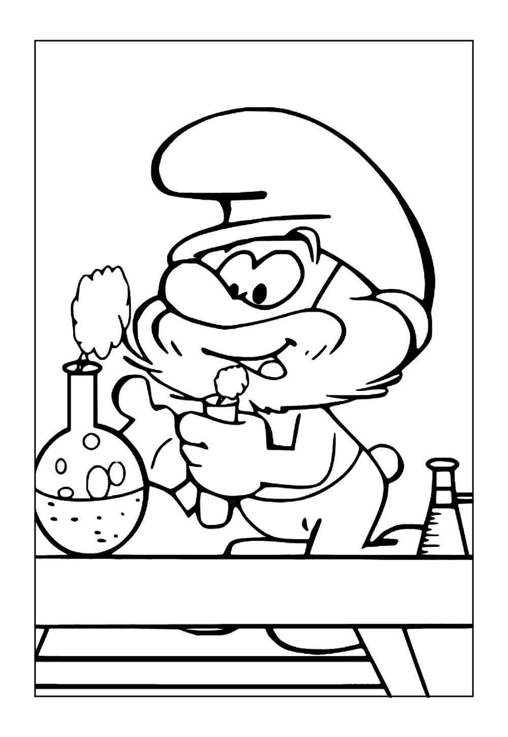 Desenho de Papai Smurf