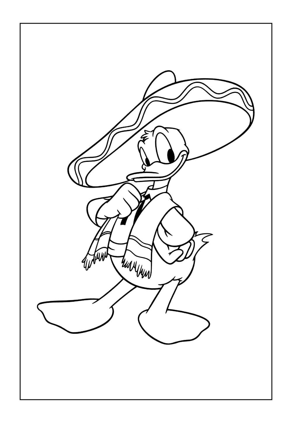 Pato Donald para colorir
