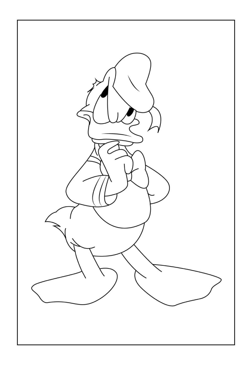 Desenho do Pato Donald para colorir