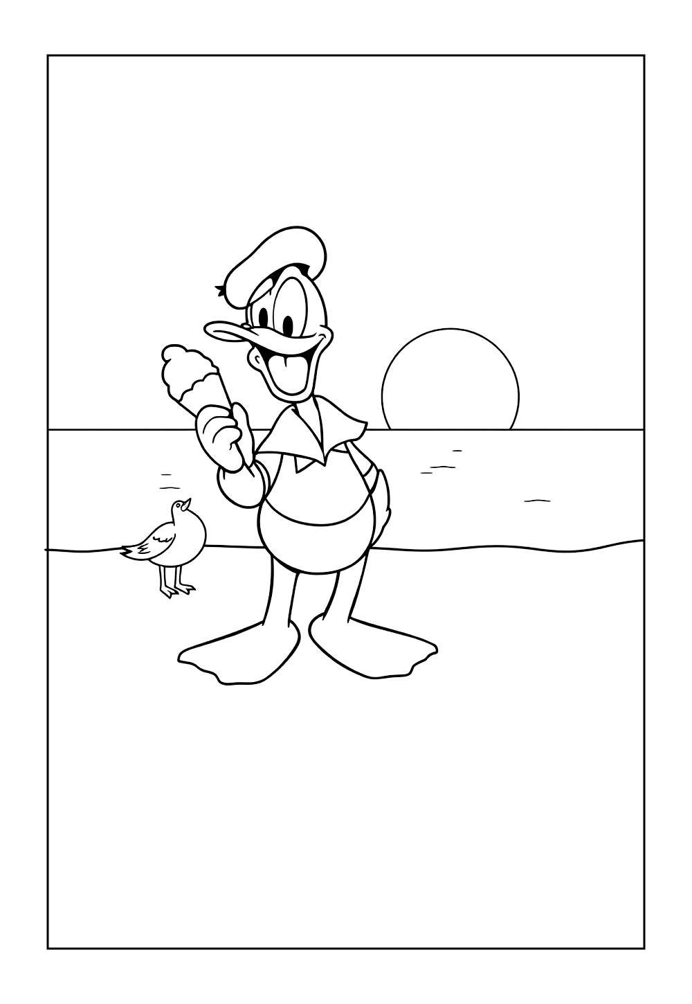 Desenhos do Pato Donald para colorir