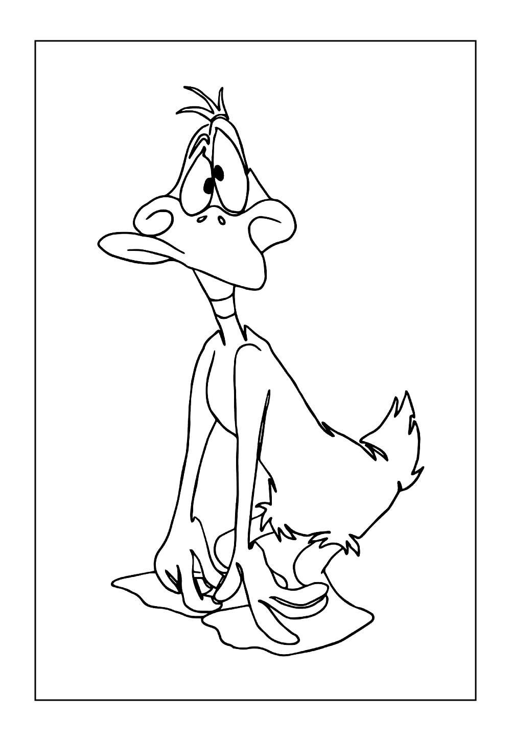 Desenho do Patolino para colorir e pintar