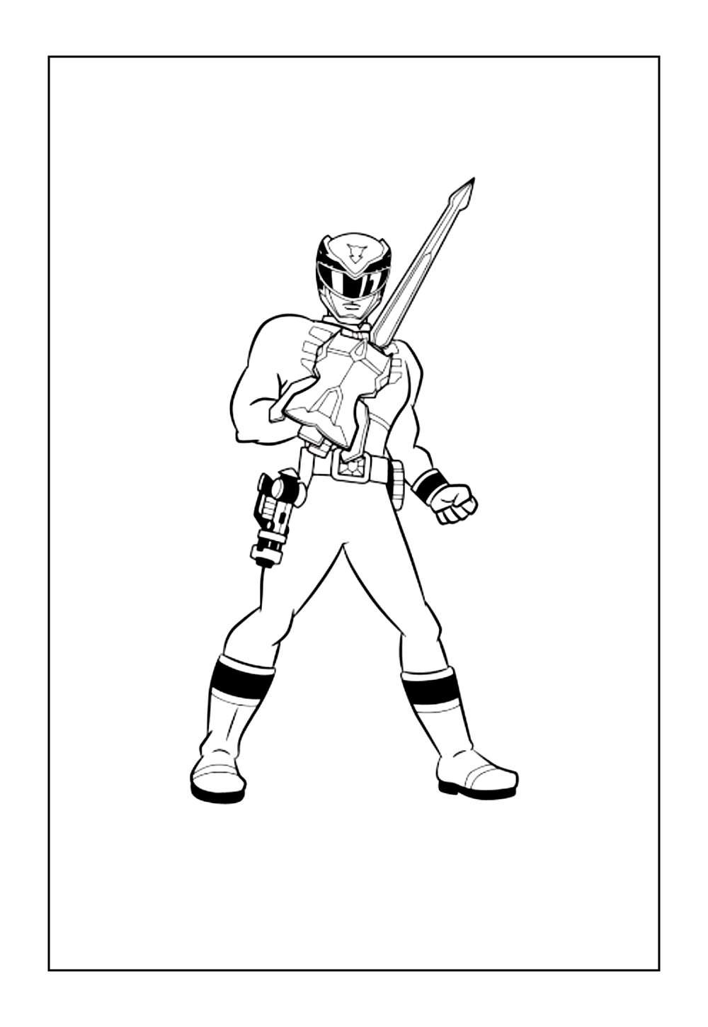 Desenho do Power Ranger Vermelho