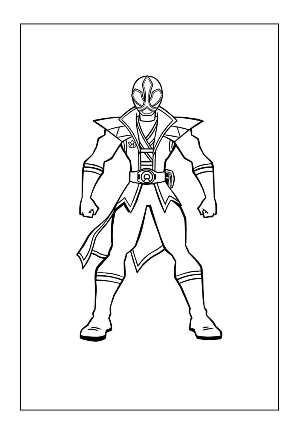 Desenho do Power Ranger Vermelho para colorir