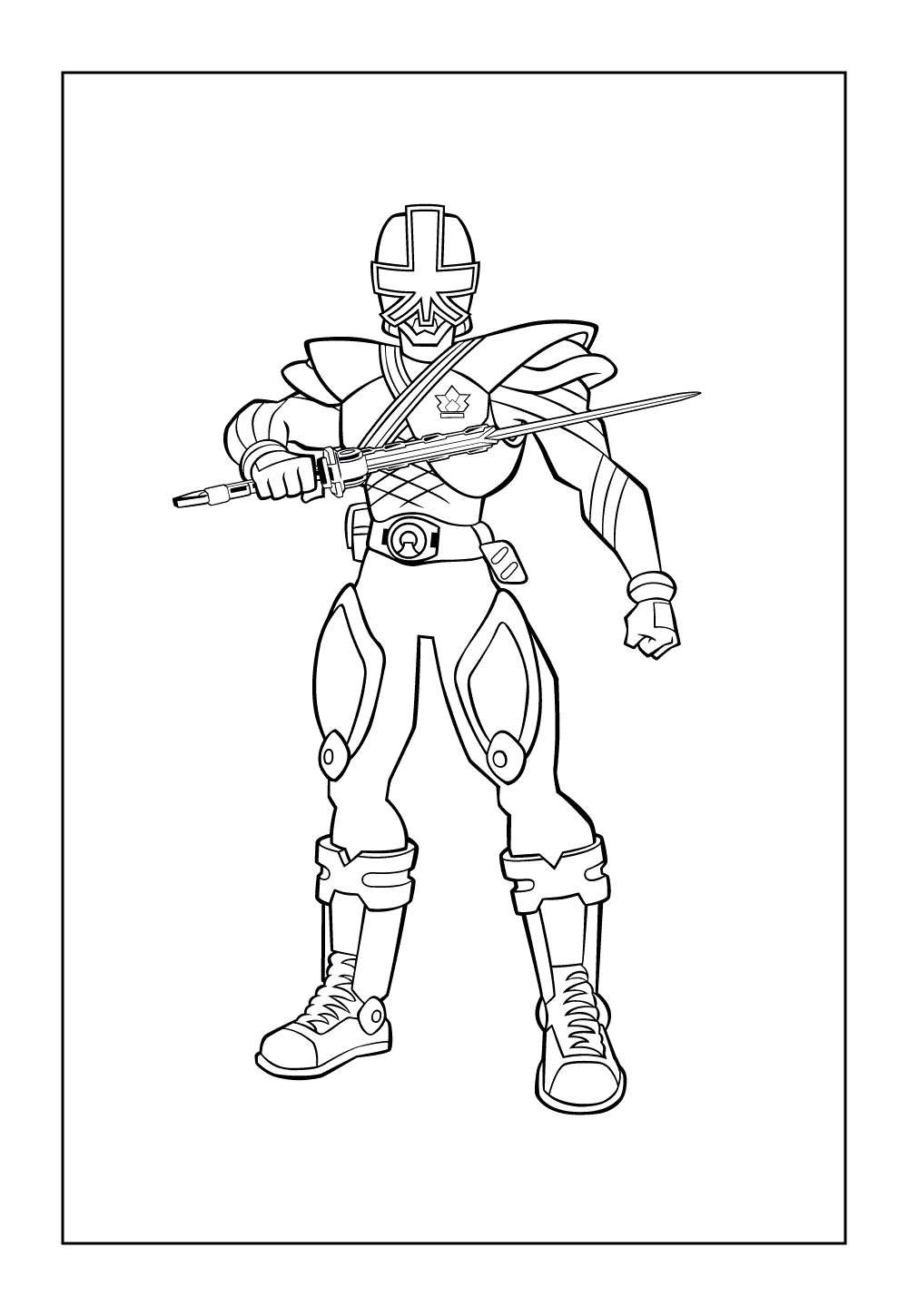 Desenho do Power Ranger Vermelho