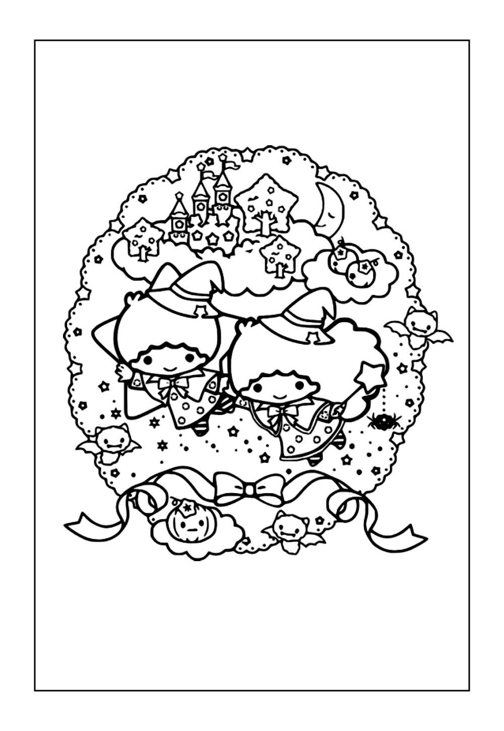 Desenhos de Little Twin Stars para Pintar