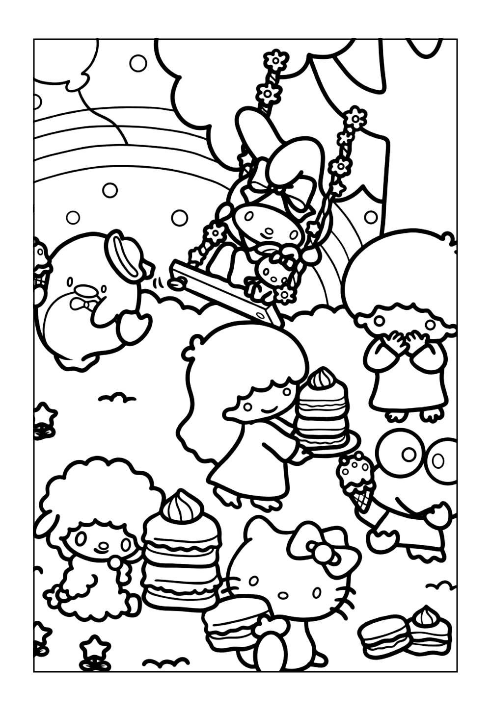 Desenhos de Little Twin Stars para Colorir