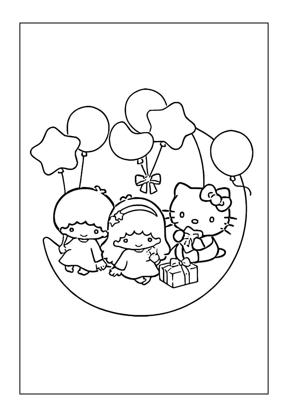 Desenhos Little Twin Stars para Colorir