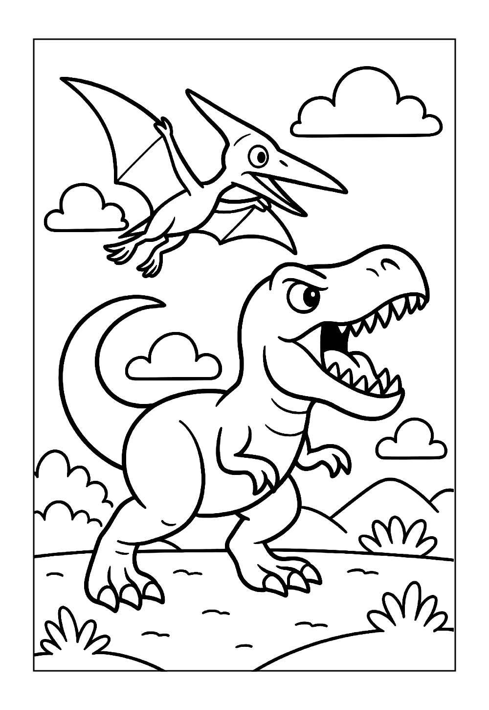 Pterodáctilo para pintar