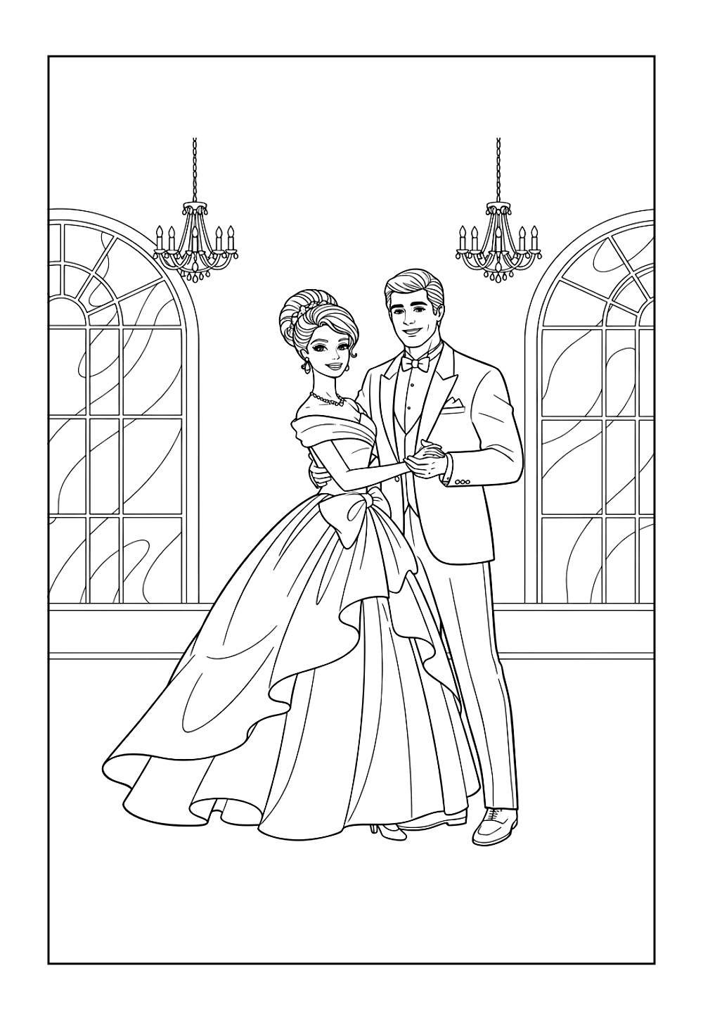 Desenhos da Barbie e do Ken
