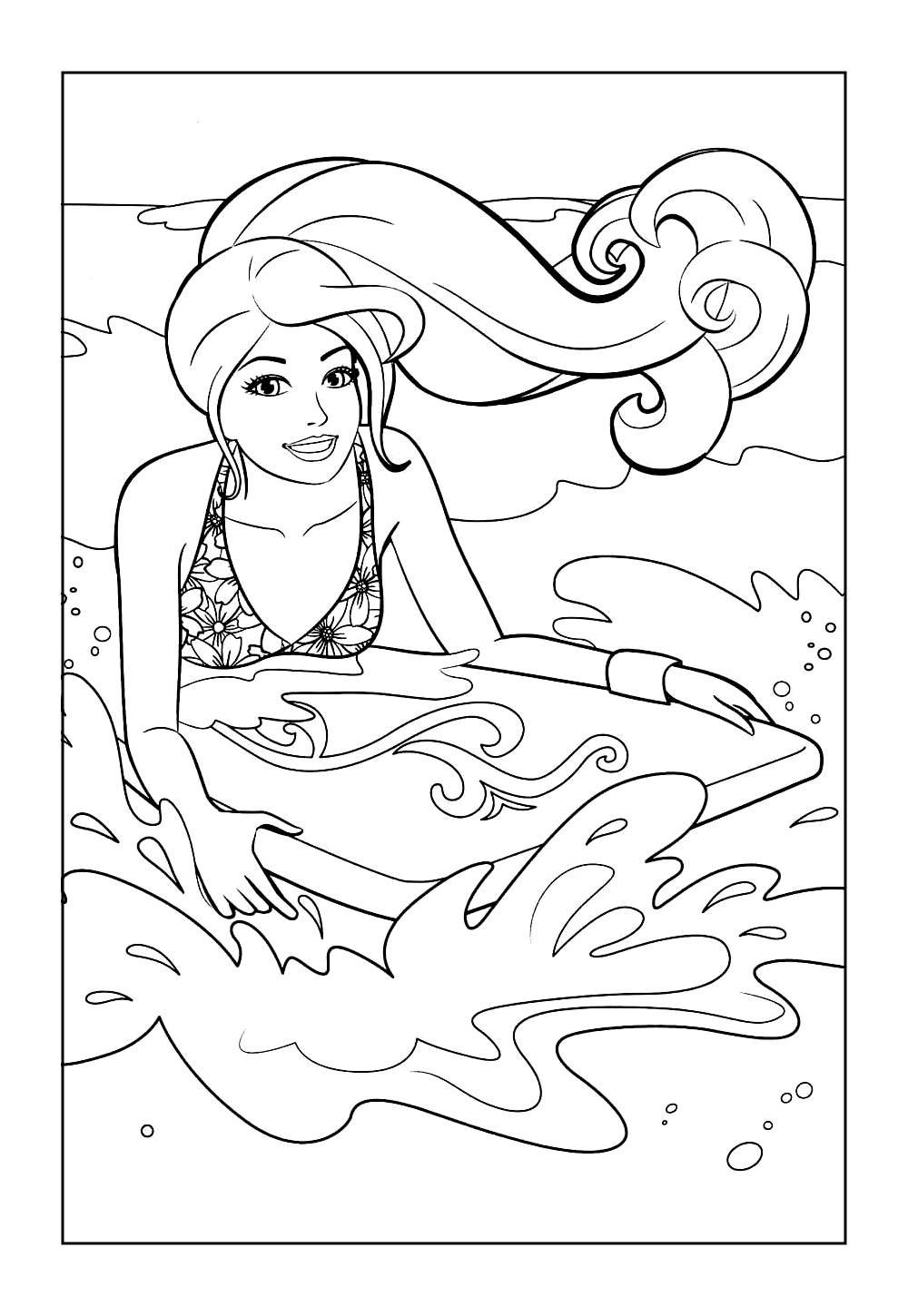 Desenhos de Barbie Surfista