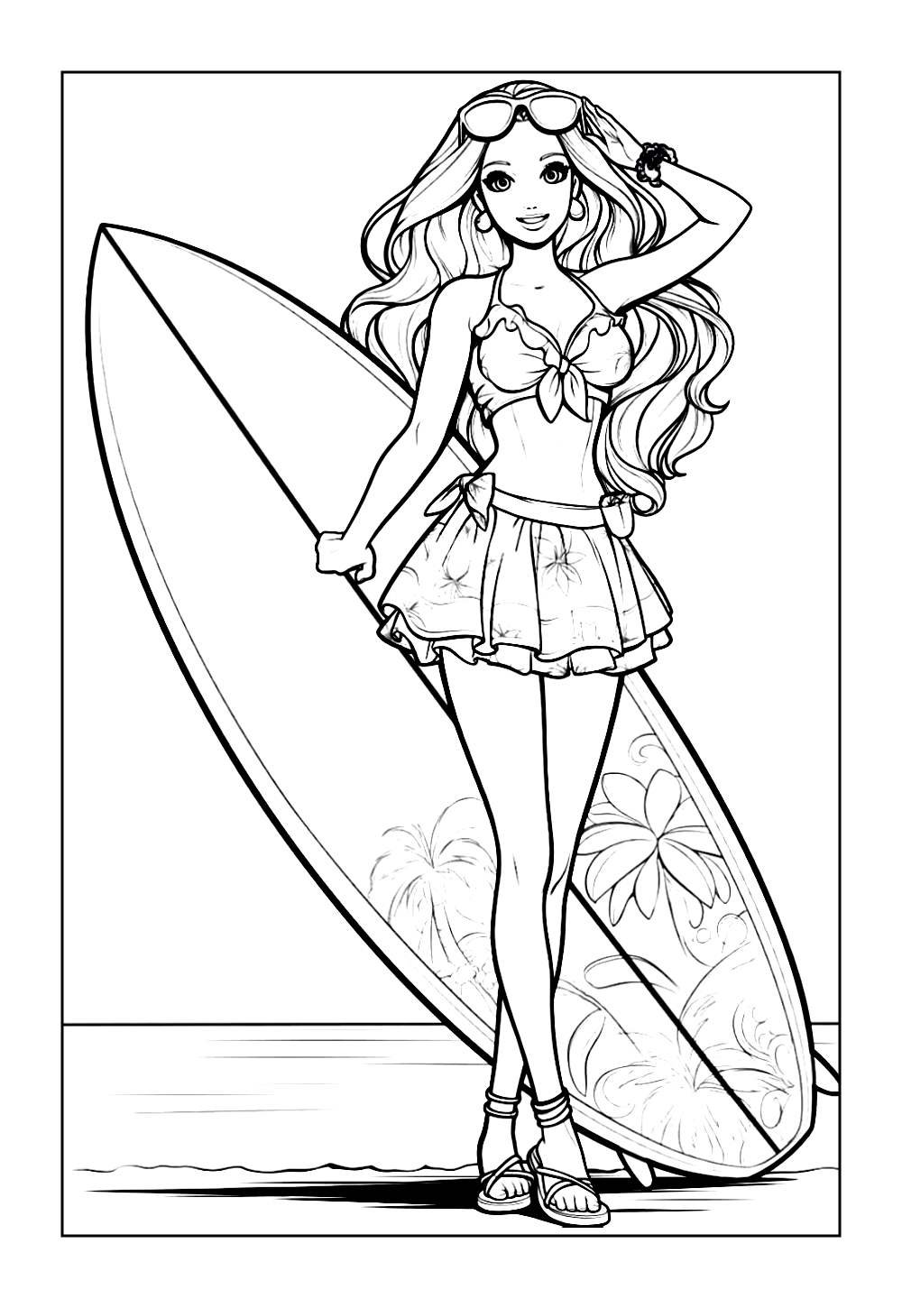Desenhos de Barbie Surfista