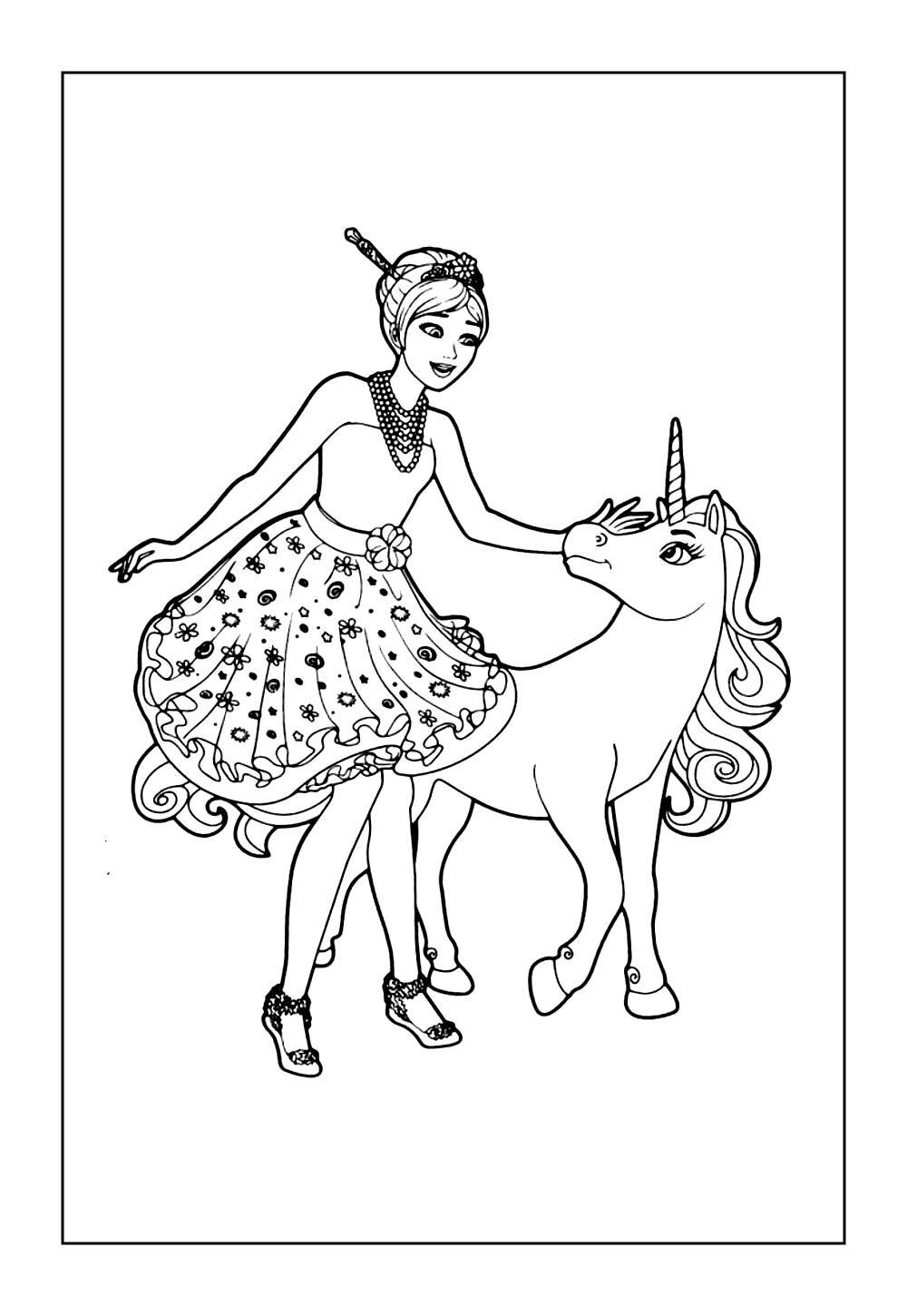 Barbie Dreamtopia para colorir e pintar