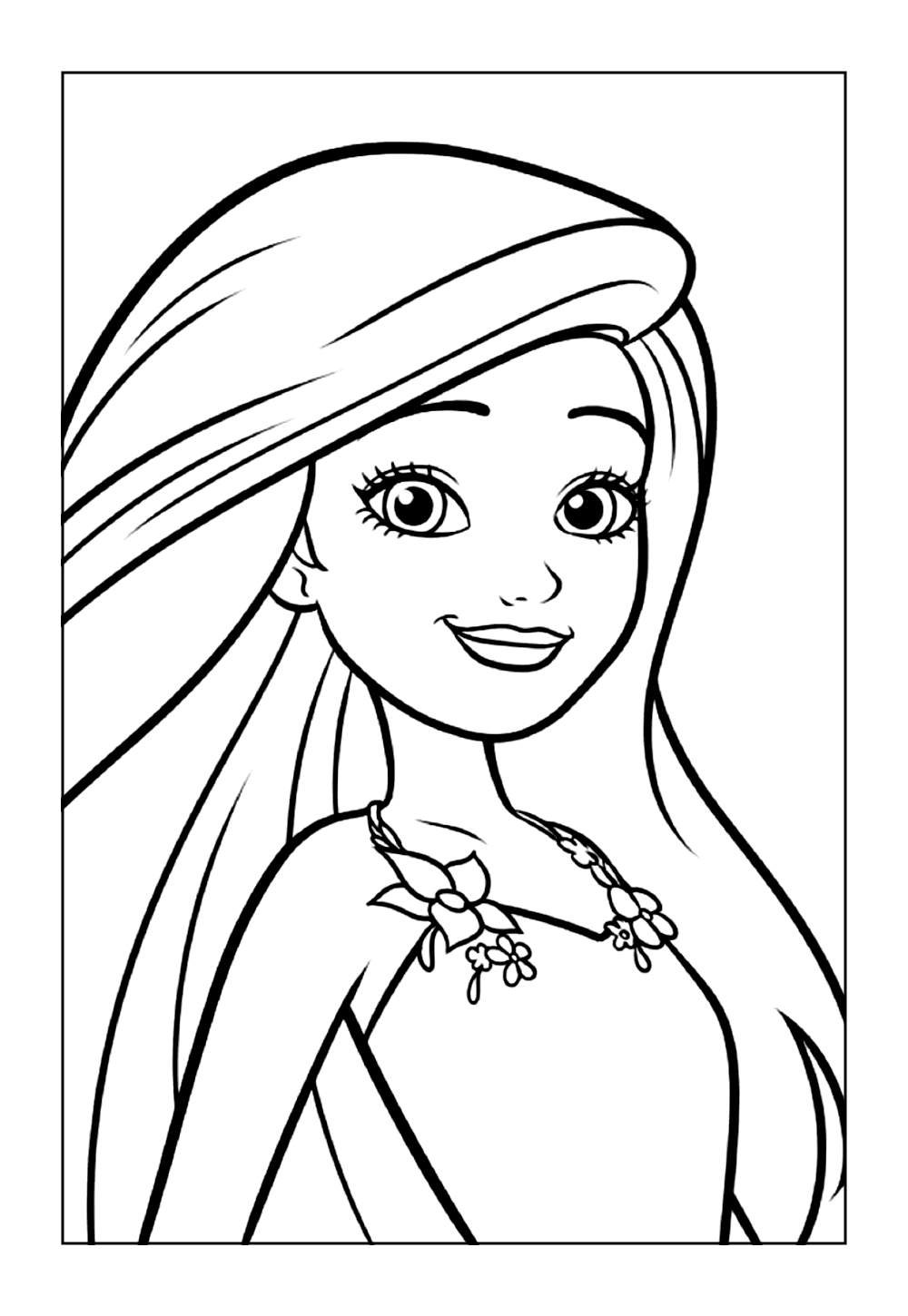 Desenho da Barbie para pintar