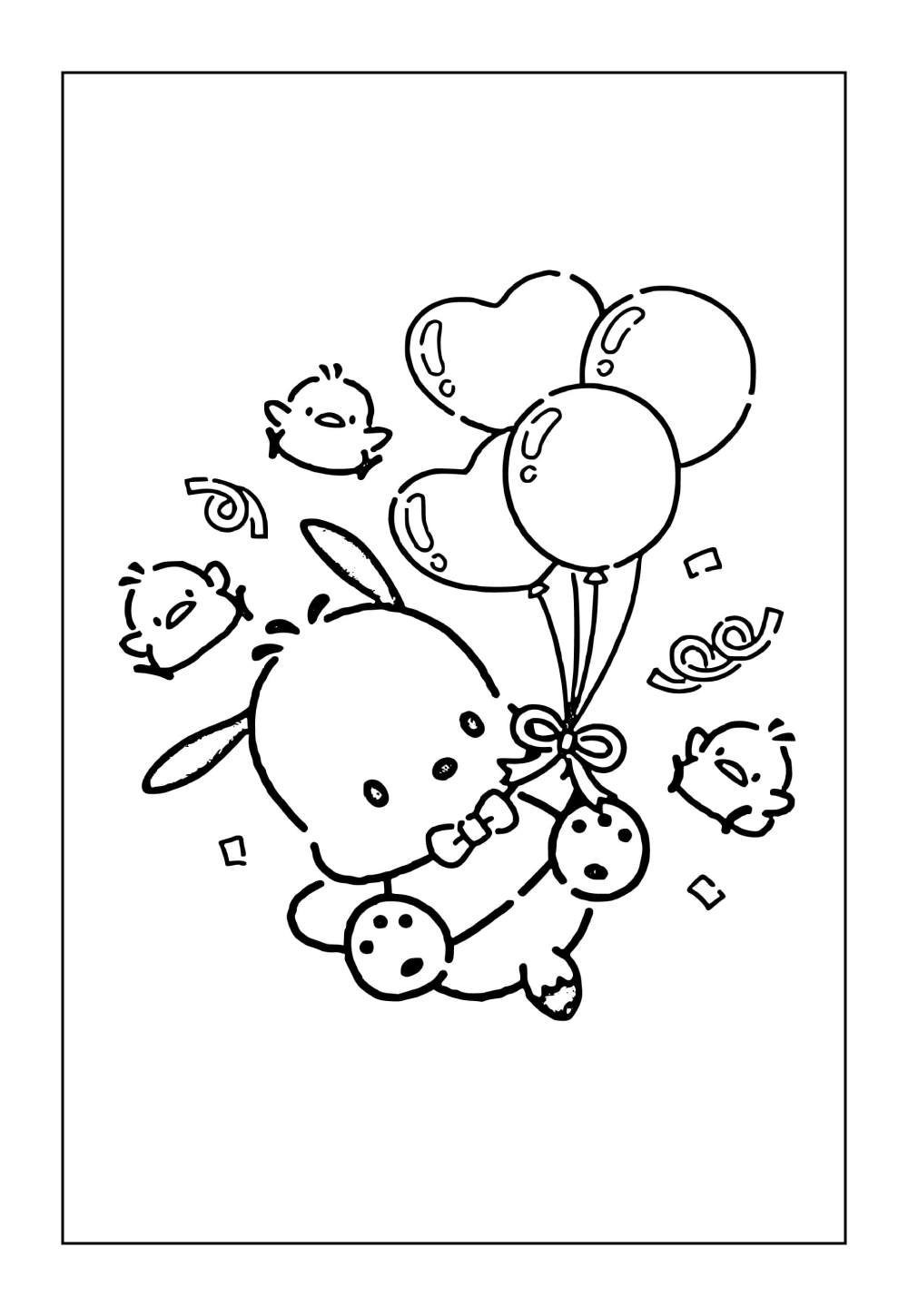 Pochacco para imprimir e pintar