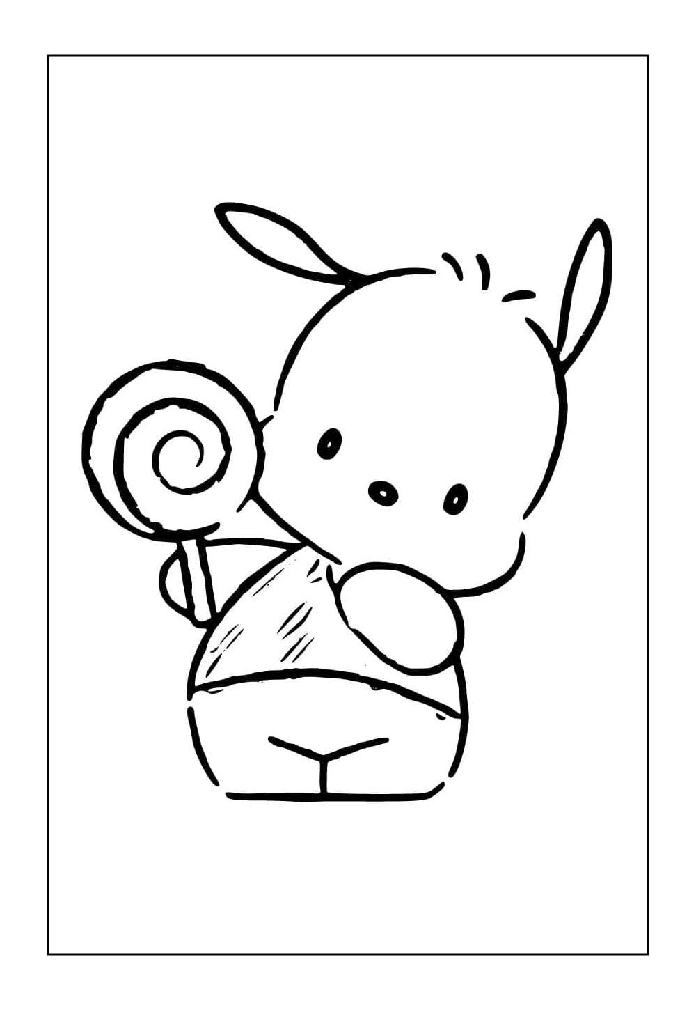 Pochacco para colorir e pintar