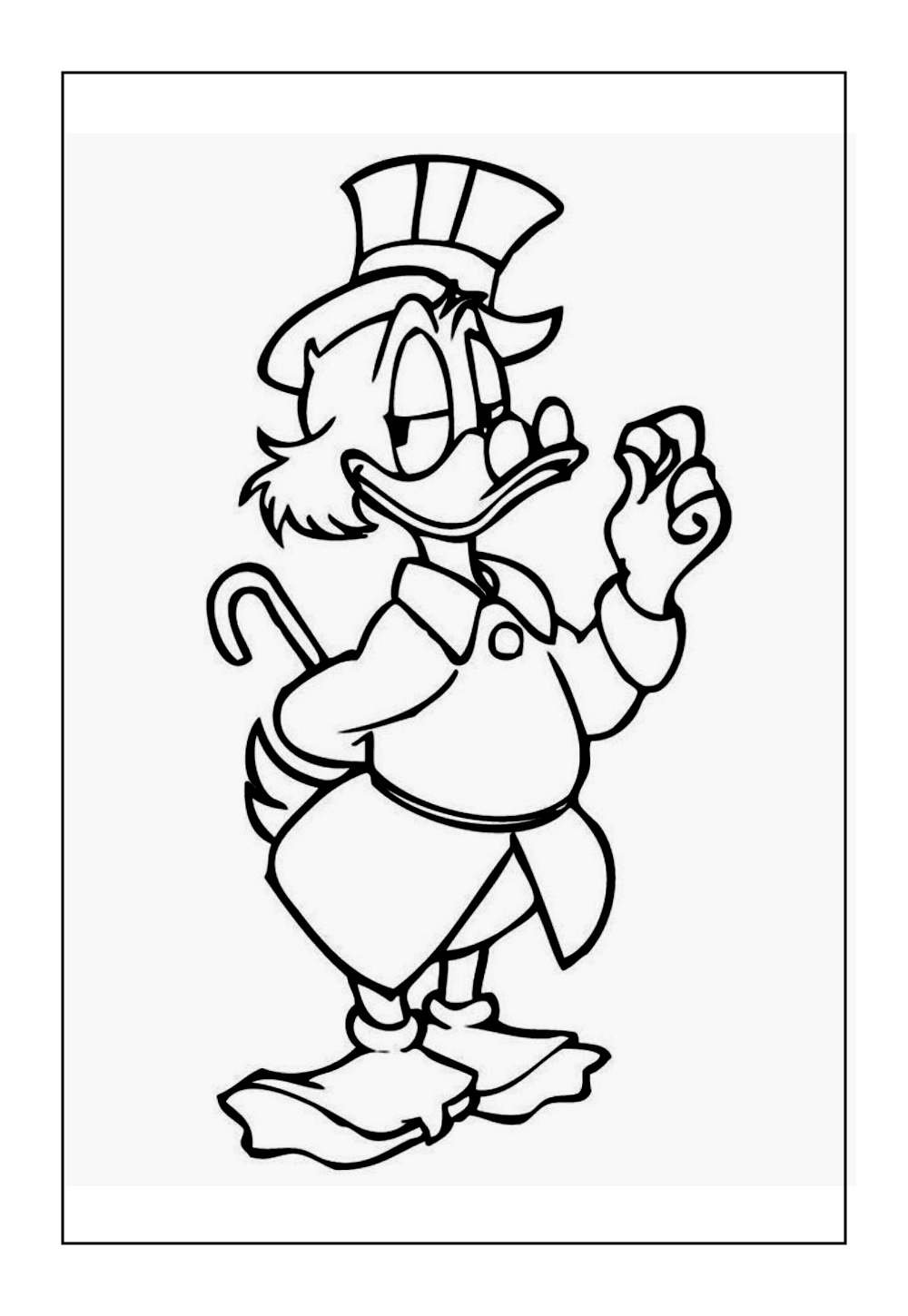 Desenho do Tio Patinhas para colorir