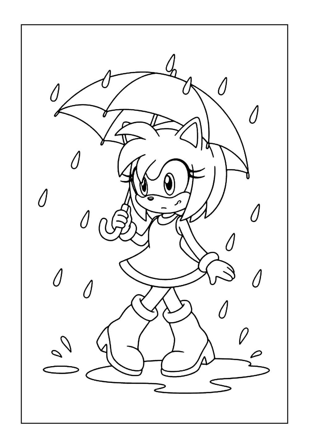 Amy Rose para colorir