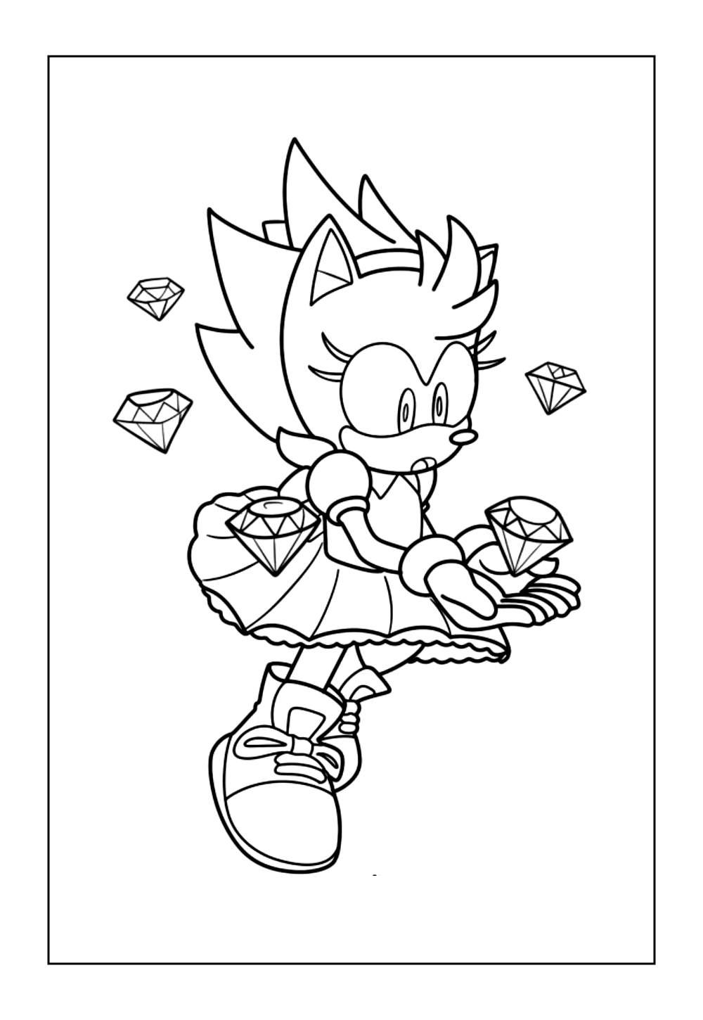 Desenho do Amy Rose para colorir
