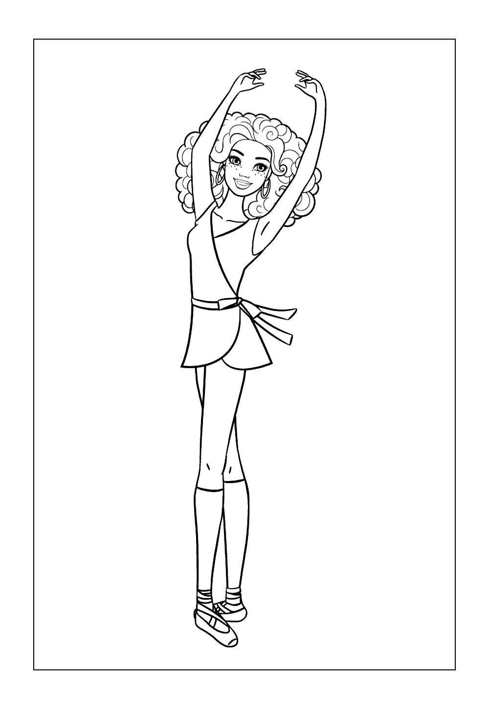 Desenho da Barbie Bailarina para pintar
