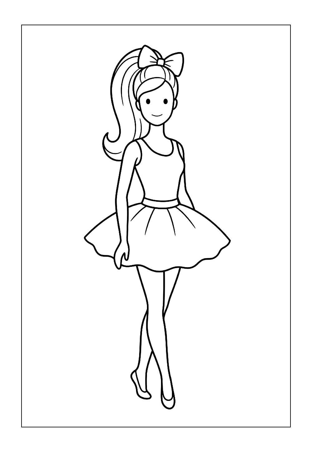 Desenhos da Barbie Bailarina para colorir