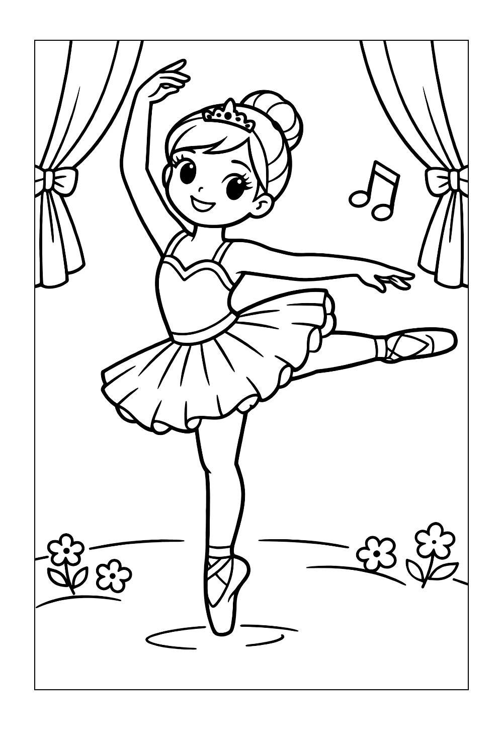 Barbie Bailarina para colorir