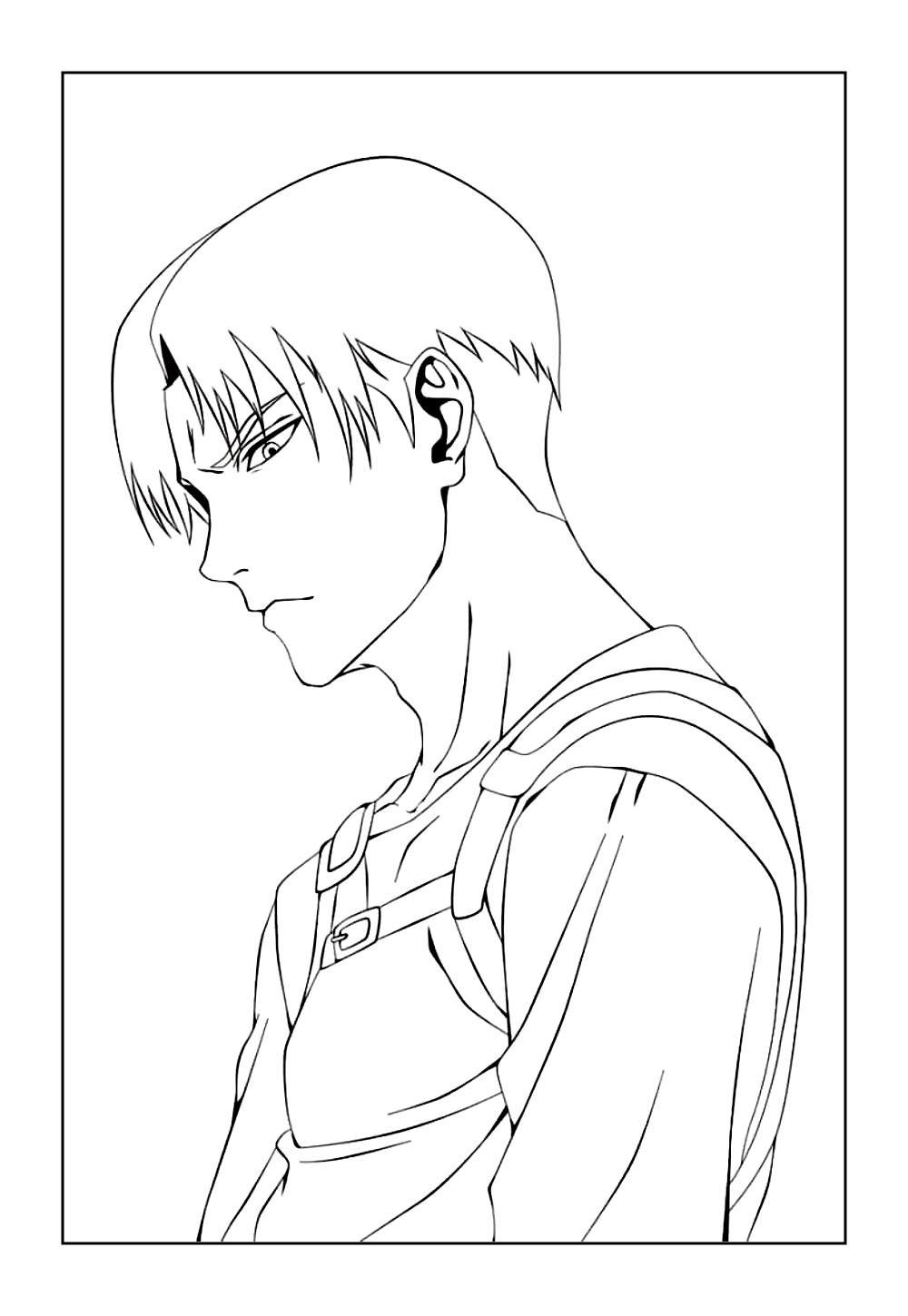 Desenho do Anime Attack on Titan para colorir