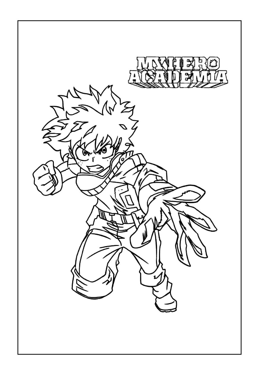 Desenho de My Hero para colorir