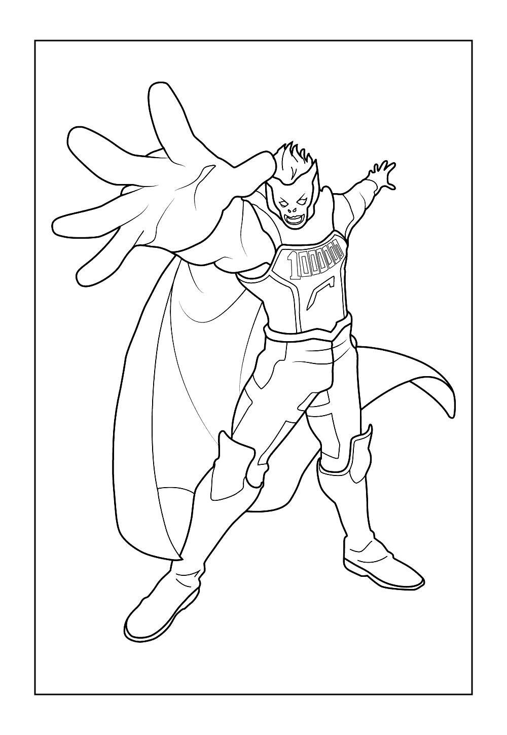 Desenho de Boku No Hero para colorir