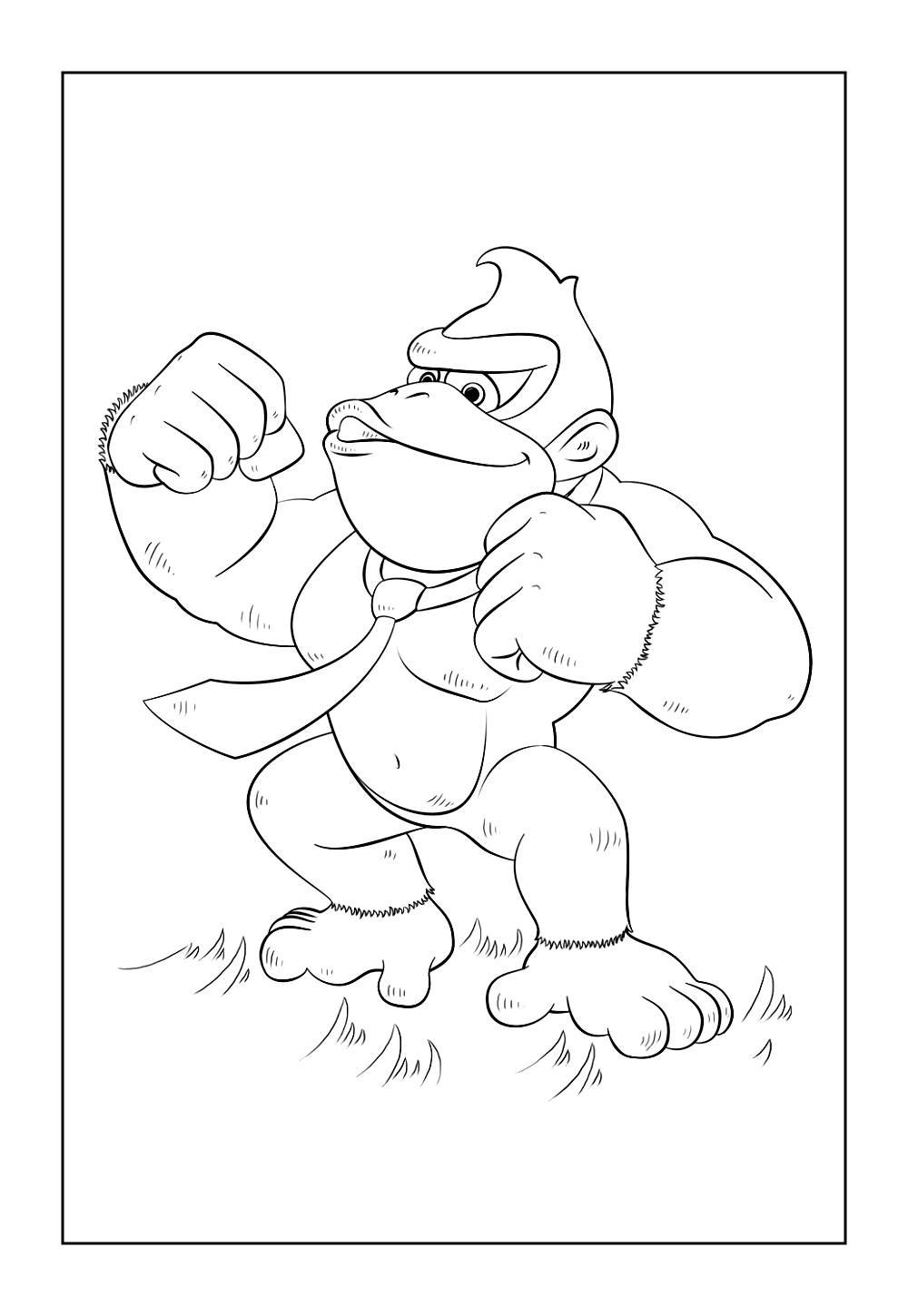 Desenho de Donkey Kong para colorir