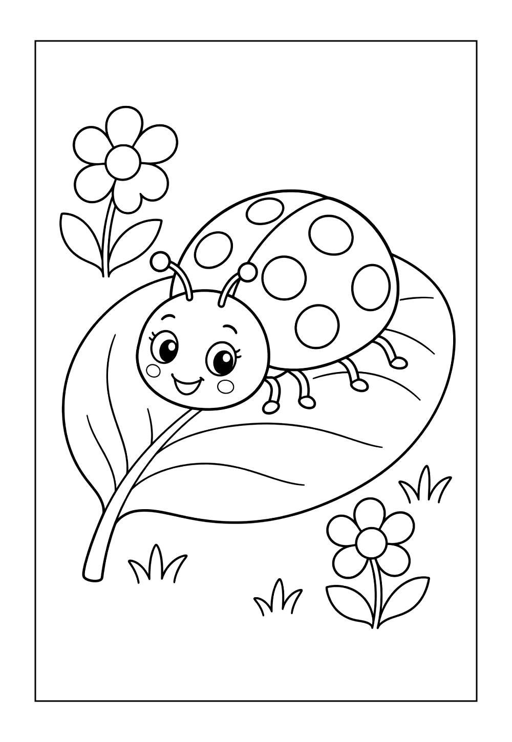 Desenho de Joaninha para imprimir