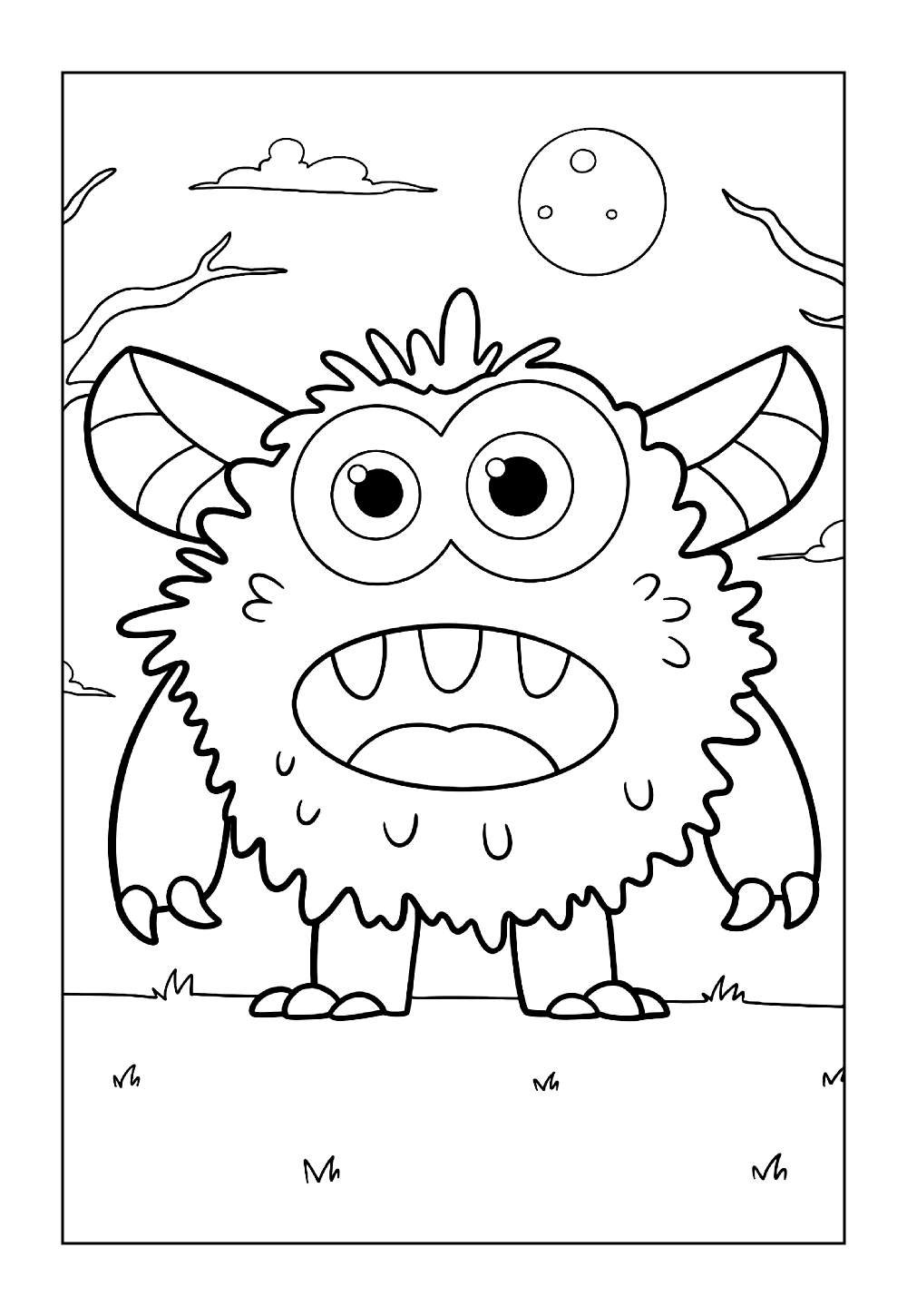 Desenho de Monstrinho para pintar