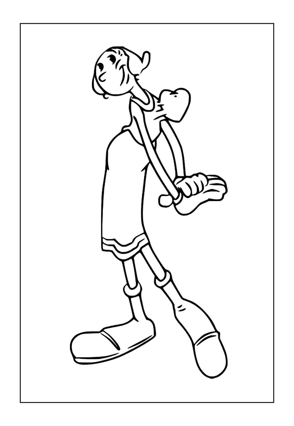 Desenho de Olívia Palito para colorir