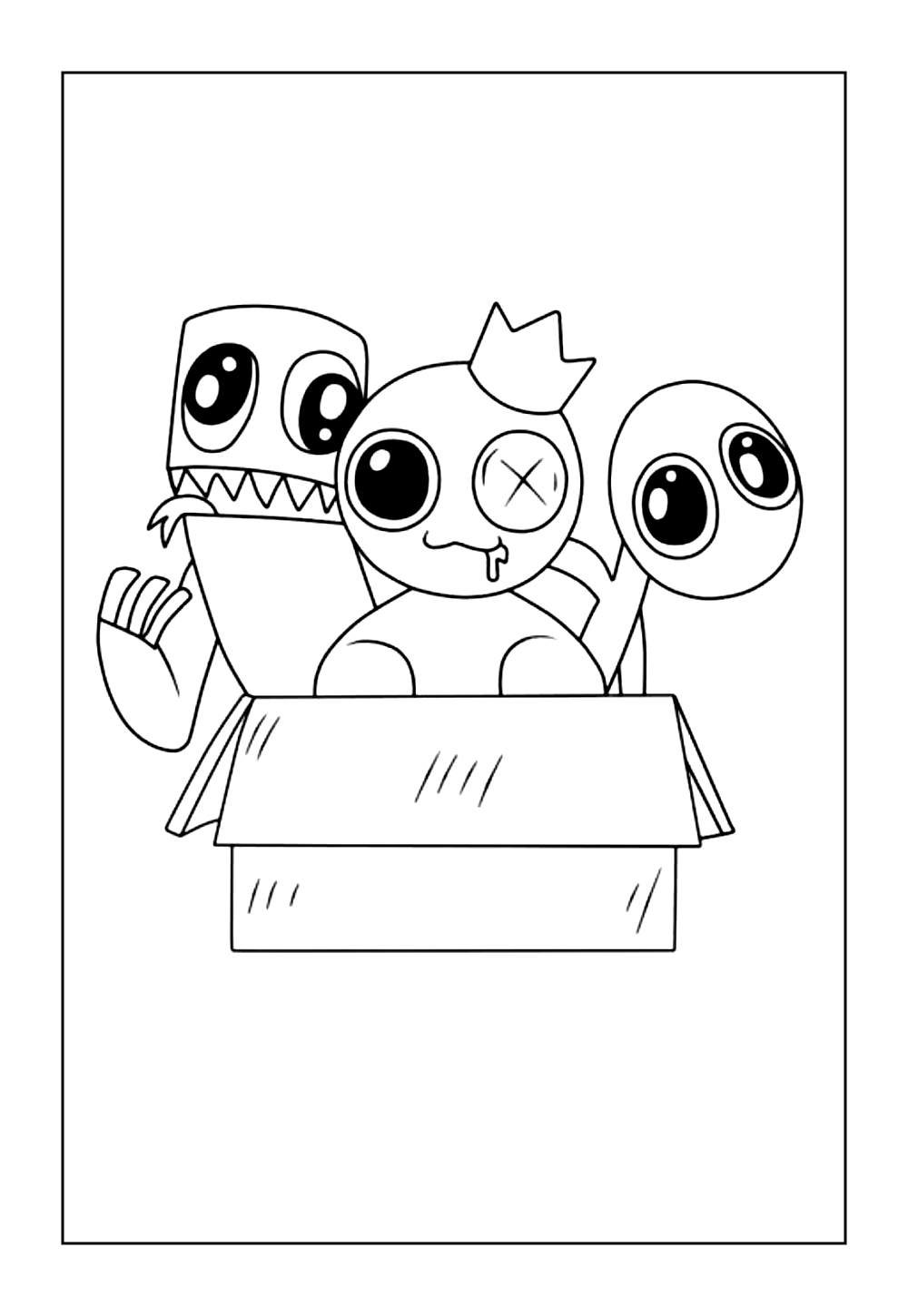 Desenho de Rainbow Friends para colorir