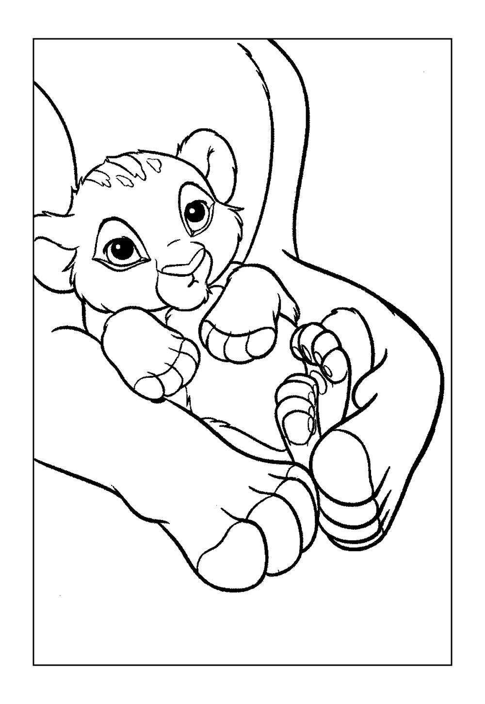 Simba para colorir