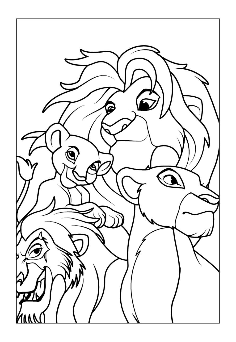 Desenhos do Simba para colorir - O Rei Leão