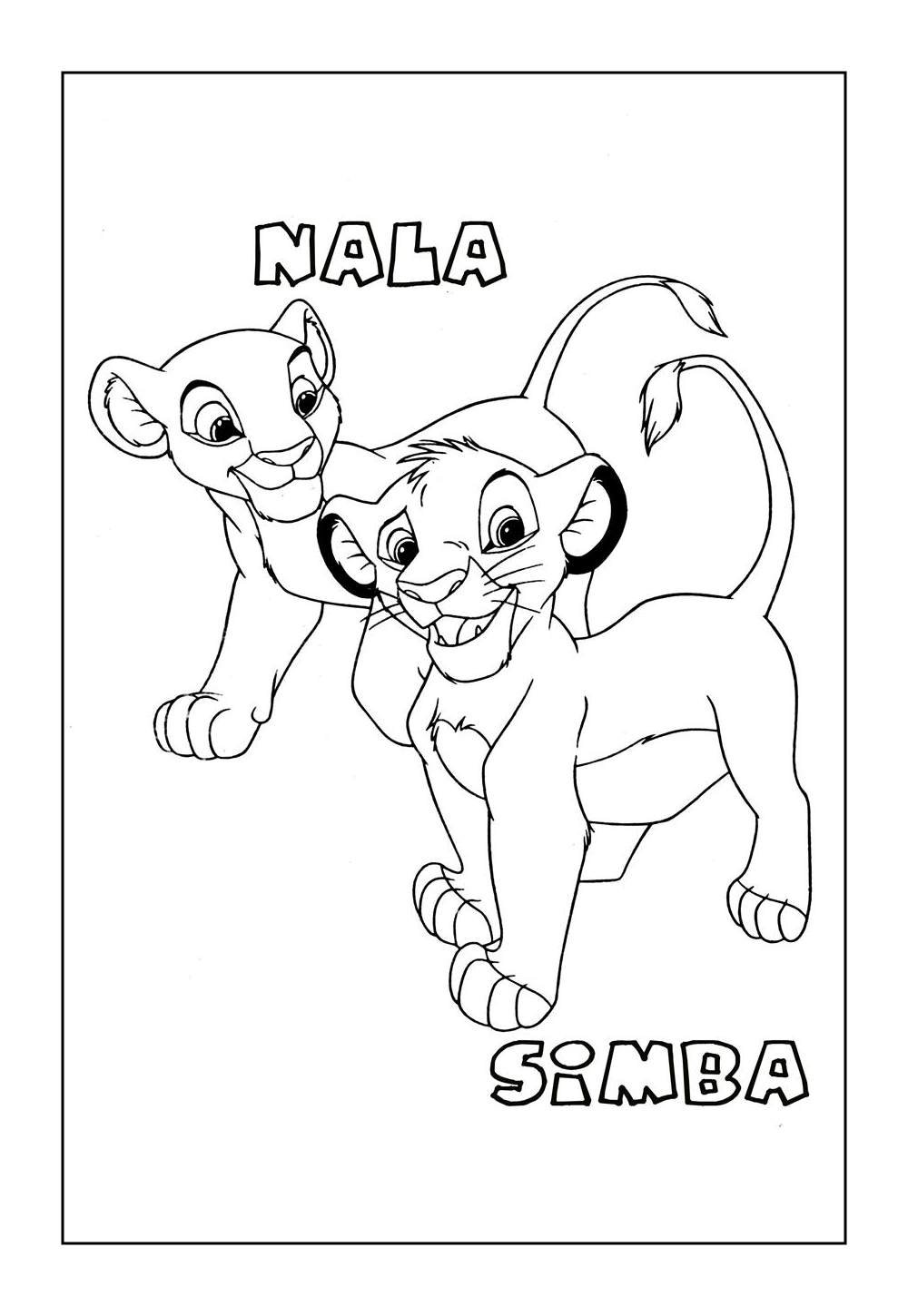 Desenhos do Simba para pintar