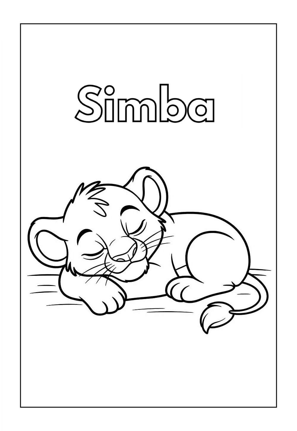 Desenho do Simba para colorir