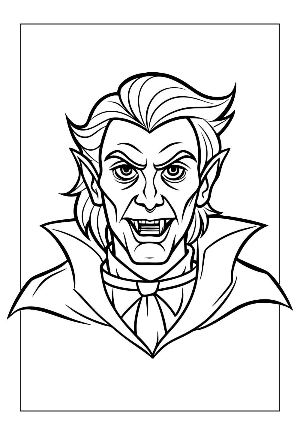 Desenho de Vampiro para pintar