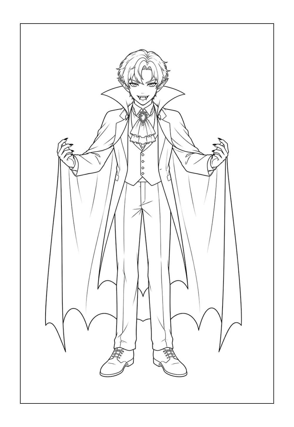 Imagem de Vampiro para imprimir e colorir
