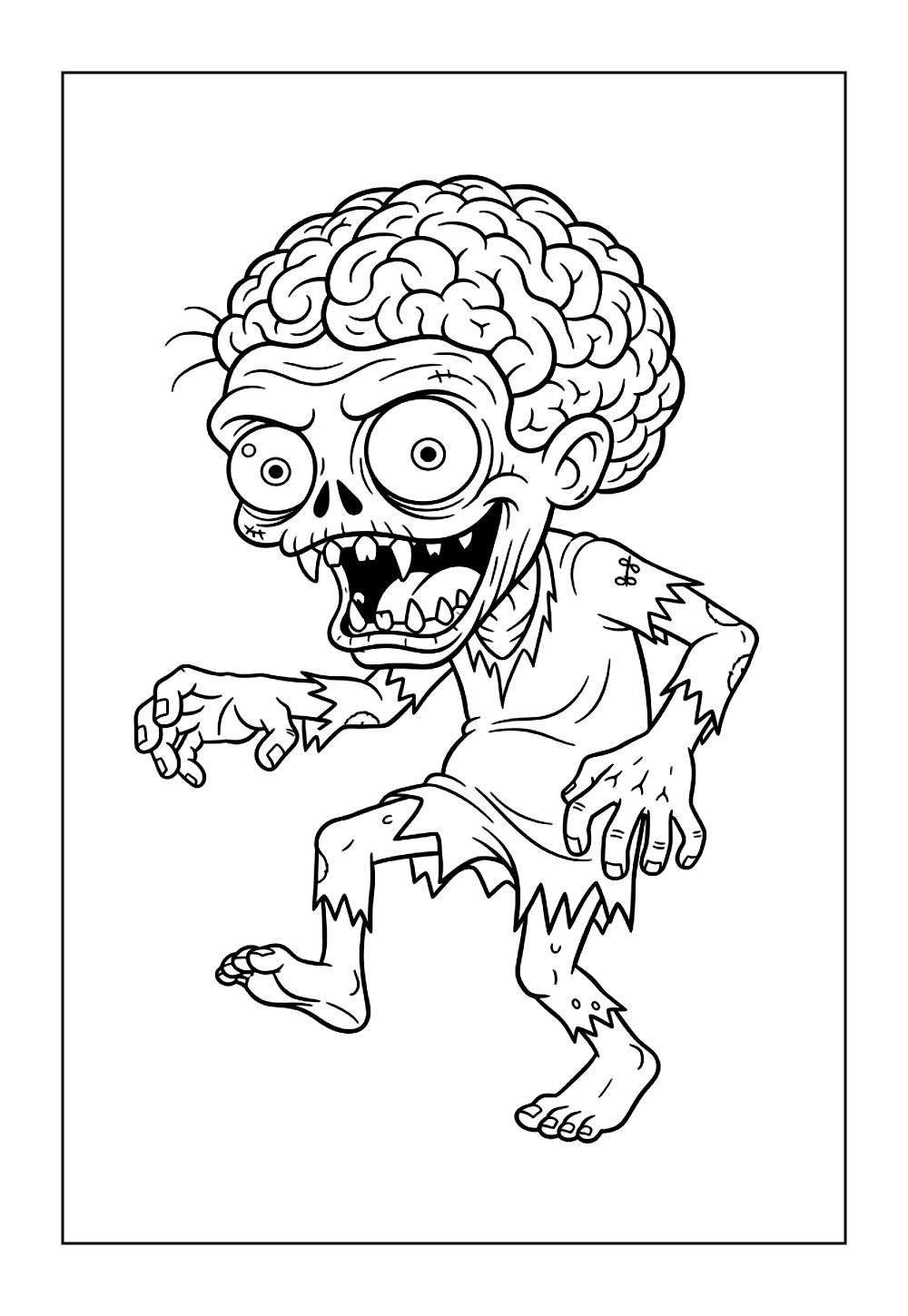 Desenho de Zumbi para colorir