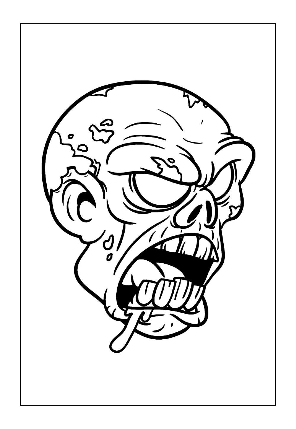 Desenho de Zumbi para imprimir