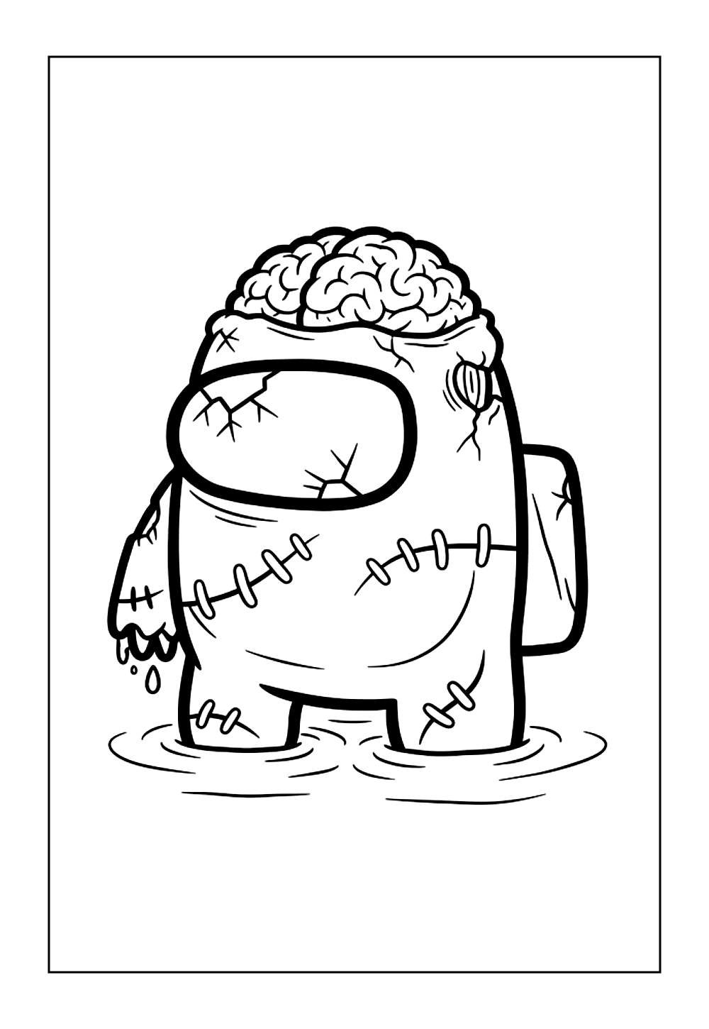 Desenho de Among Us Zumbi