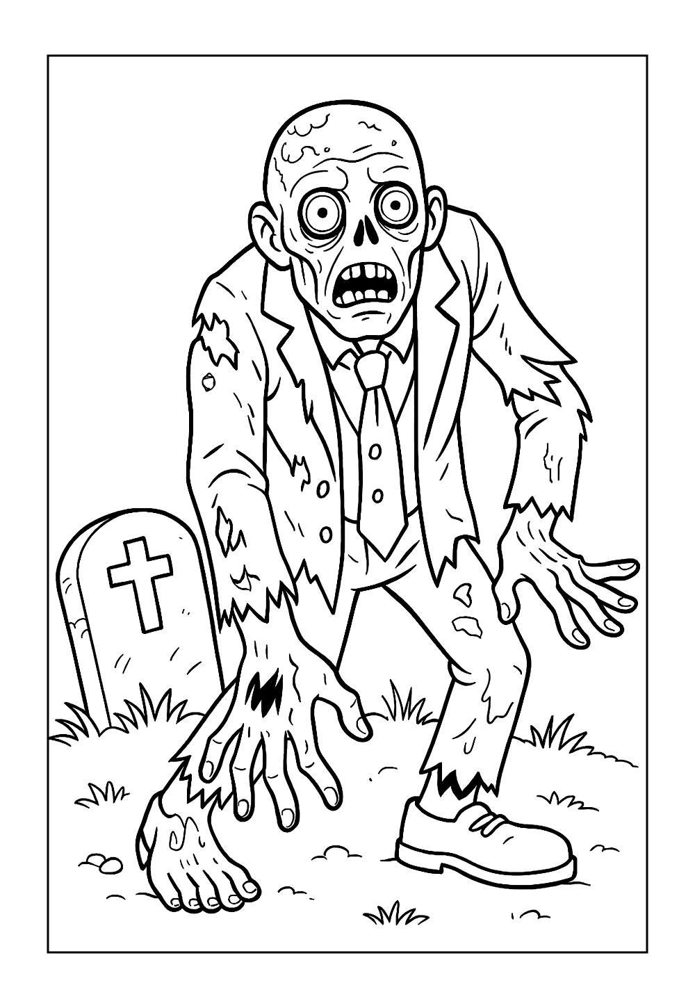 Desenho de Zumbi para colorir