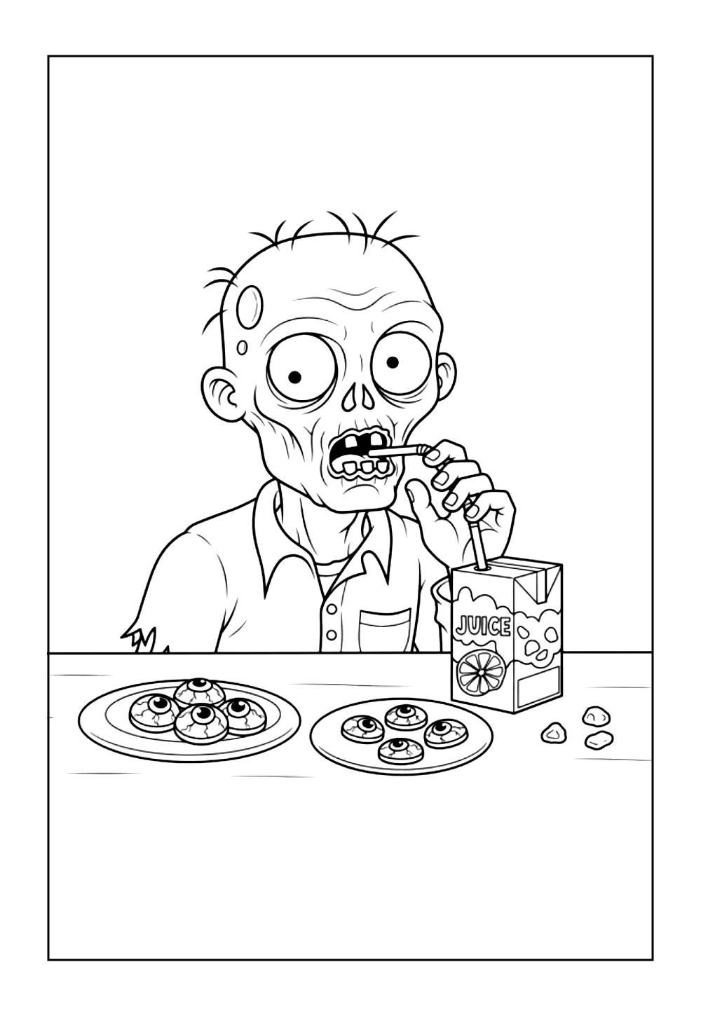 Desenhos de Zumbi para imprimir
