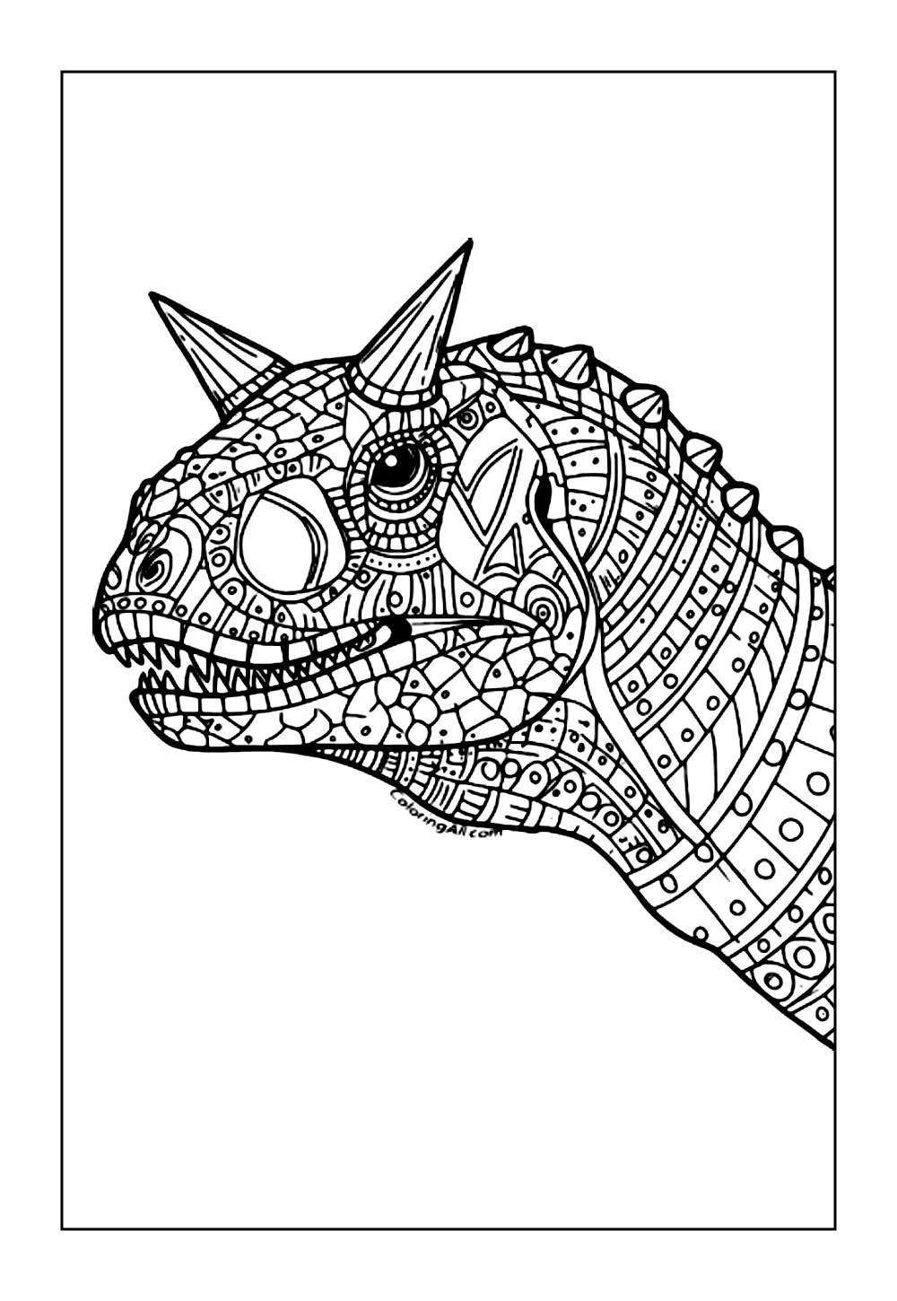 Desenho do Dinossauro Carnotauro para pintar